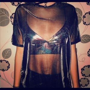 Urban Outfitters Metallic Brallette